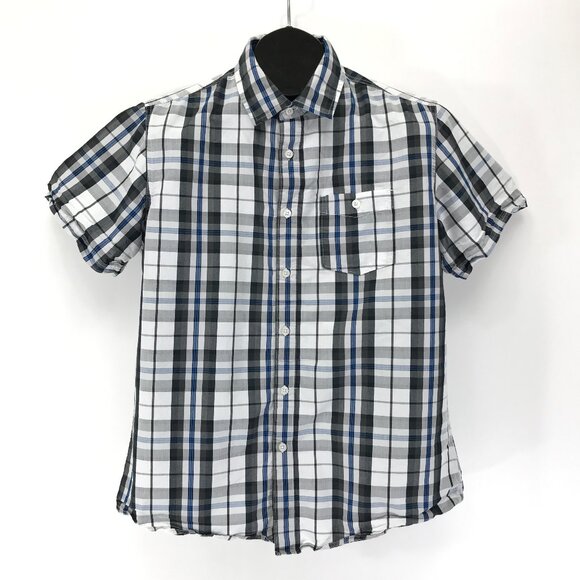 Ecko Unltd Plaid Button Up Shirt Men's Medium Short Sleeve Cotton Blend Casual - Picture 1 of 11